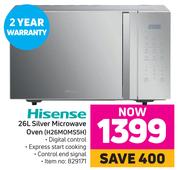 hisense 26l silver microwave h26moms5h