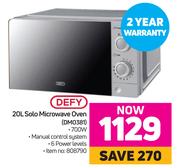 Defy 20L Solo Microwave Oven DM0381