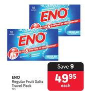 Eno Regular Fruit Salts Travel Pack-10's Each