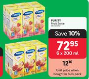 Purity Fruit Juice (All Variants)-6 x 200ml