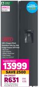 Defy 496L Elegant Black Glass Door Side By Side Fridge Freezer DFF456