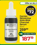 Garnier Skin Active AHA + BHA Charcoal Serum-30ml
