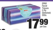 Spar Facial Tissues 2 Ply-200's Per Box