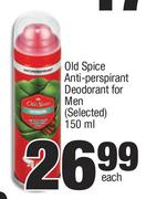 Old Spice Anti Perspirant Deodorant For Men-150ml Each