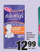 Always Pantyliners-20's Per Pack
