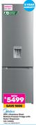 Midea 259L Stainless Steel Bottom Freezer/Fridge With Water Dispenser HD-348RN