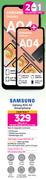 02 x Samsung Galaxy A04 4G Smartphone-On 1GB Red Top Up Core More Data + On Promo 70
