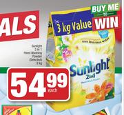 Sunlight 2 In 1 Hand Washing Powder (Selected)-3Kg Each