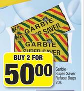 Garbie Super Saver Refuse Bags-2 x 20s