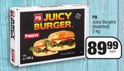 PB Juicy Burgers Assorted-2kg Each