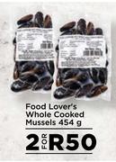 0Food Lover's Whole Cooked Mussels-For 2 x 454g