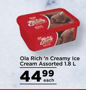 1Ola Rich n Creamy Ice Cream Assorted-1.8L Each