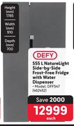 Defy 555Ltr Nature Light Side-By-Side Frost-Free Fridge With Water Dispenser 462452