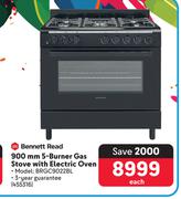 Bennett Read 900mm 5-Burner Gas Stove With Electric Oven 455316