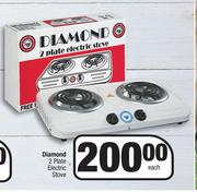 Diamond 2 Plate Electric Stove-Each