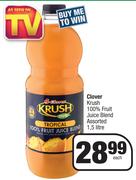 Clover Krush 100% Fruit Juice Blend Assorted-1.5L Each 