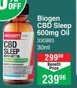 Biogen CBD Sleep 600mg Oil-30ml
