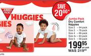 Huggies Jumbo Pack Dry Comfort Nappies-Per Pack