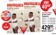 Huggies Jumbo Bale Extra Care Nappies-Per Bale