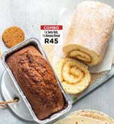 1 x Swiss Roll, 1 x Banana Bread-Combo