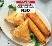 2 x Corn Dogs Assorted, 2 x Golden Pockets Assorted-Combo