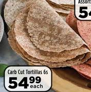 Carb Cut Tortillas-6's Pack Each