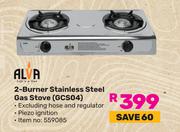 Alva 2 Burner Stainless Steel Gas Stove GCS04