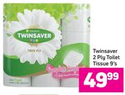 Twinsaver 2 Ply Toilet Tissue-9's Pack