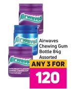 Airwaves Chewing Gum Bottle Assorted-For Any 3 x 84g
