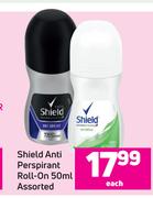 Shield Anti Perspirant Roll On Assorted-50ml Each