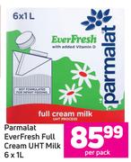 Parmalat Ever Fresh Full Cream UHT Milk-6 x 1L Per pack