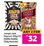 Jumpin Jack Popcorn 100g Or Diddle Daddle 150g Assorted-For Any 2