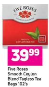 Five Roses Smooth Ceylon Blend Tagless Tea Bags-102's Pack