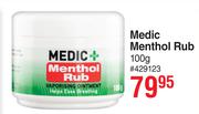 Medic+ Menthol Rub-100g