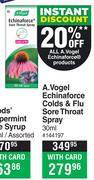 A.Vogel Echinaforce Colds & Flu Sore Throat Spray-30ml