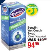 Benylin Wet Cough Syrup Assorted-200ml