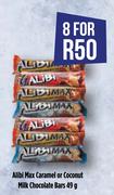 Alibi Max Caramel Or Coconut Milk Chocolate Bars-For 8 x 49g