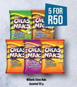 Willards Cheas Naks Assorted-For 5 x 135g