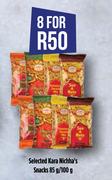 Selected Kara Nichh's Snacks-For 8 x 85g/ 100g