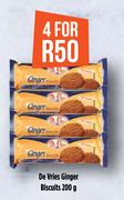 De Vries Ginger Biscuits-For 4 x 200g