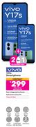 2 x Vivo Y17s Smartphone-On Red Flexi 215