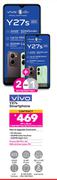 2 x Vivo Y27s Samrtphone-On 1.3GB Red Top Up Core More Data + On Promo 80