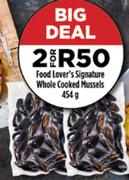 Food Lover's Signature Whole Cooked Mussels-2 x 454g