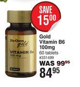 Dis-Chem Gold Vitamin B6 100mg 60 Tablets