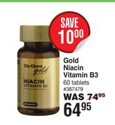 Dis-Chem Gold Niacin Vitamin B3 60 Tablets