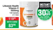 Lifestyle Health Vitamin C 1000mg 100 Tablets