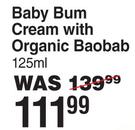 Pure Beginnings Baby Bum Cream With Organic Baobab-125ml