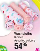 Baby Things Washcloths 6 Piece Assorted Colours