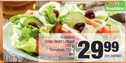 Freshline Crisp Heart Lettuce 150g, Tomatoes 750g And Cucumber-Per Combo