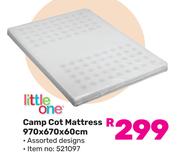 Little One Camp Cot Mattress 970 x 670 x 60cm
